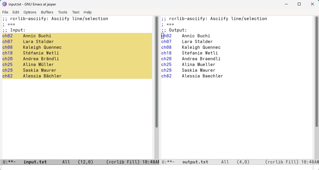 Replace all accented characters by their non-accented equivalent